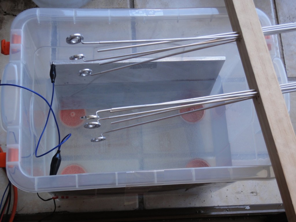Preparing an anodizing batch