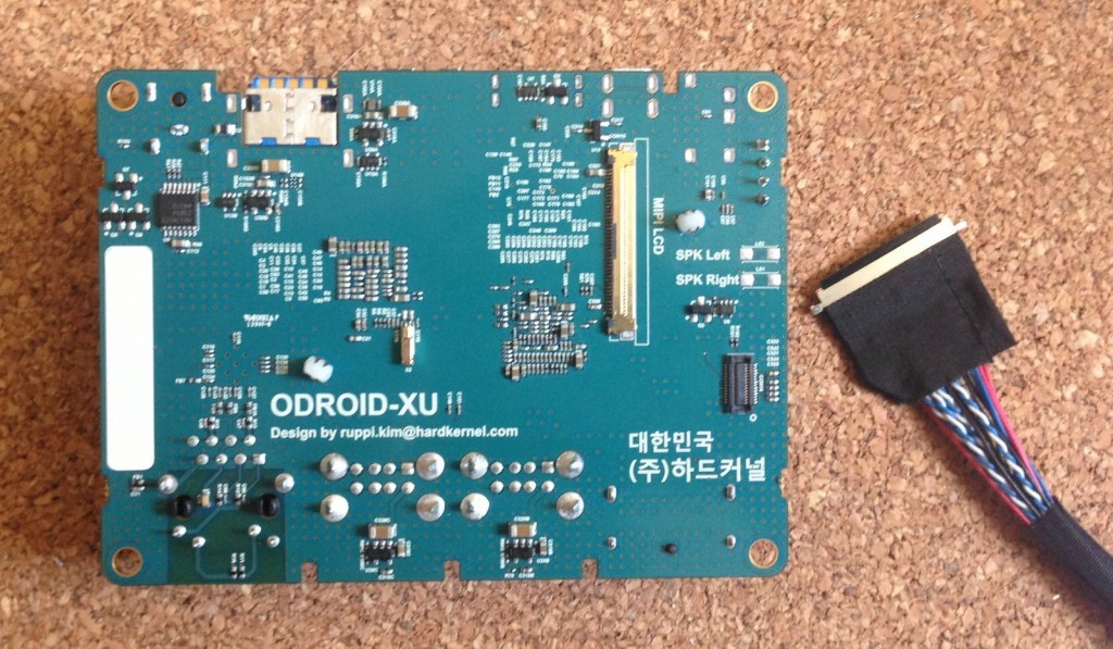 ODROID-XU LCD connector and cable